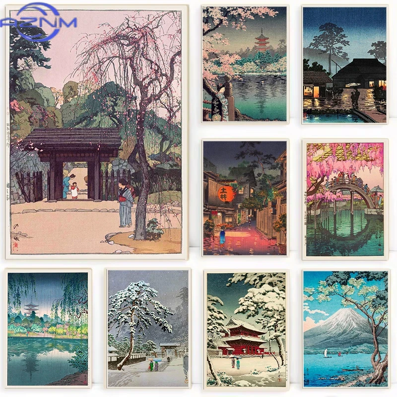 Japanese Traditional Lifestyle - AZNM Retro Ukiyo-e Traditional Japan Poster