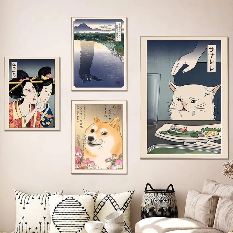 Japanese Ukiyoe Style Poster P - đánh giá và giá Japanese Lifestyle At Home