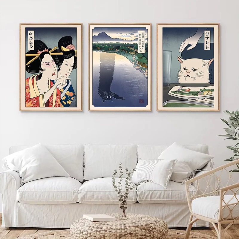 Japanese Ukiyoe Style Poster P - đánh giá và giá Japanese Lifestyle At Home
